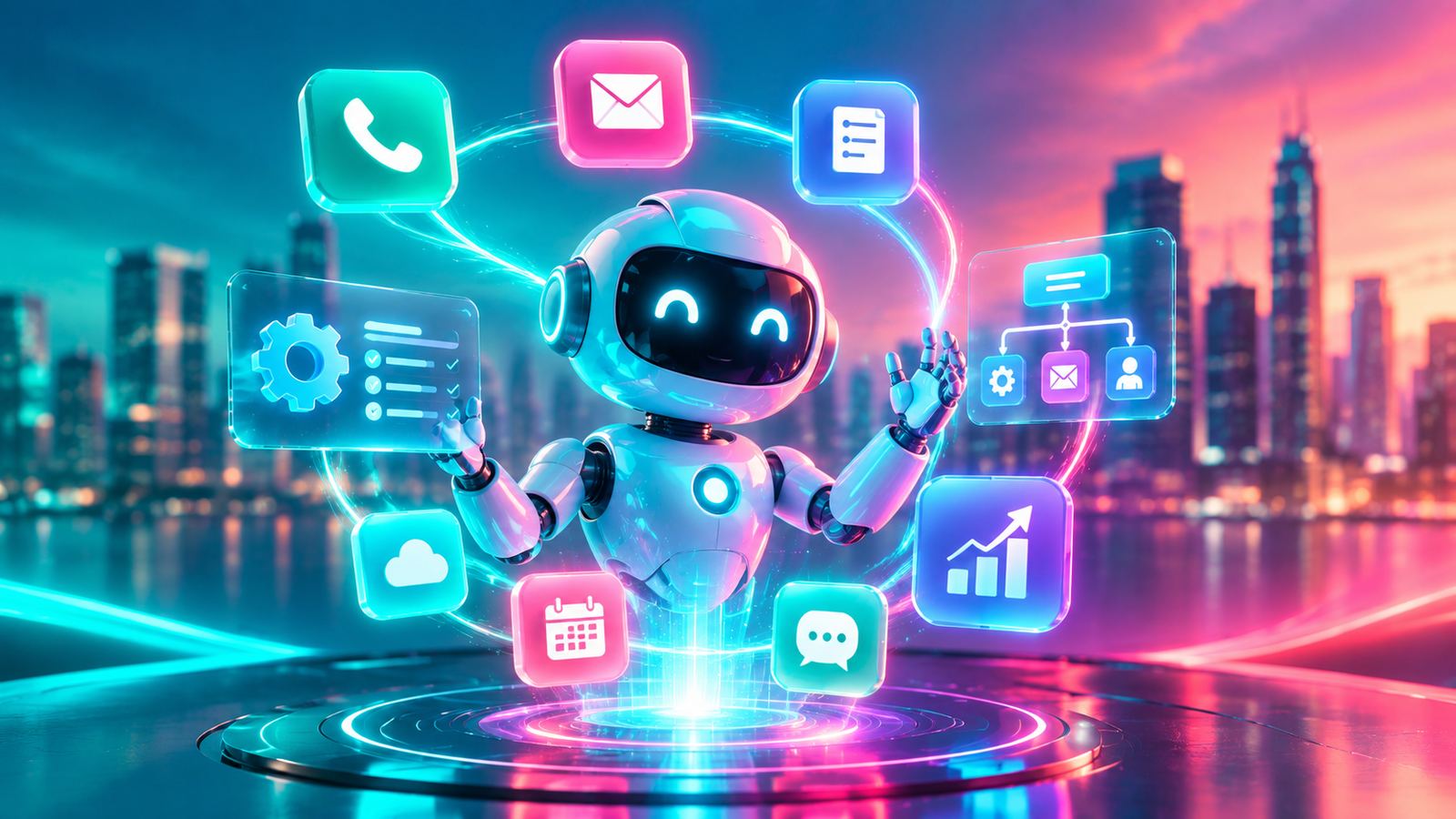 AI automation services illustration