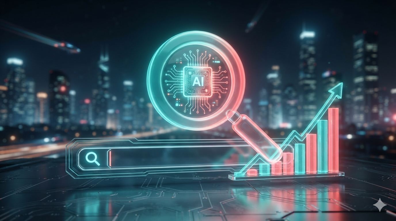 AI-powered SEO illustration