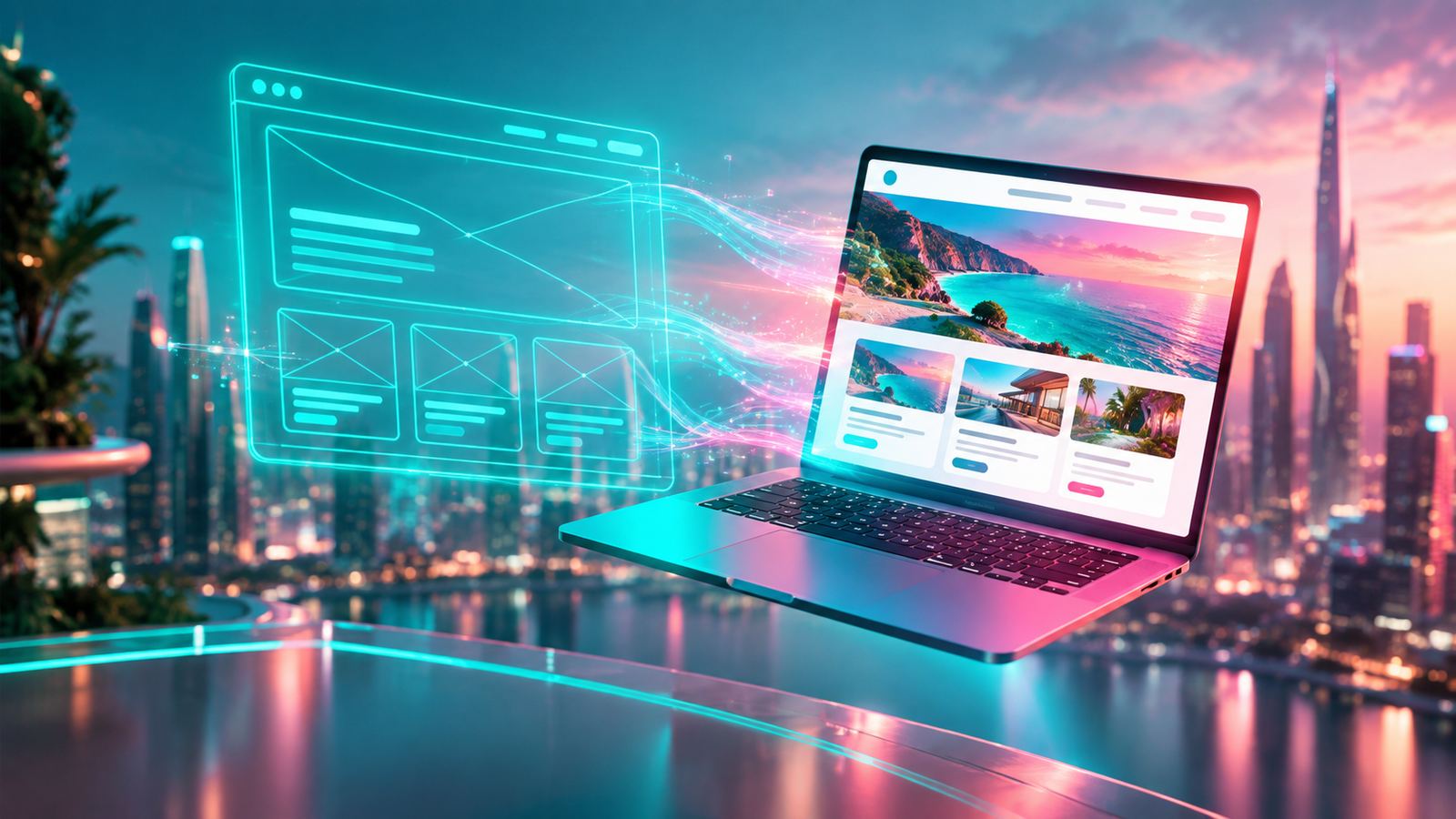 Custom website design illustration