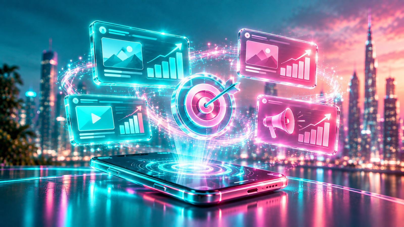 Social media ads illustration
